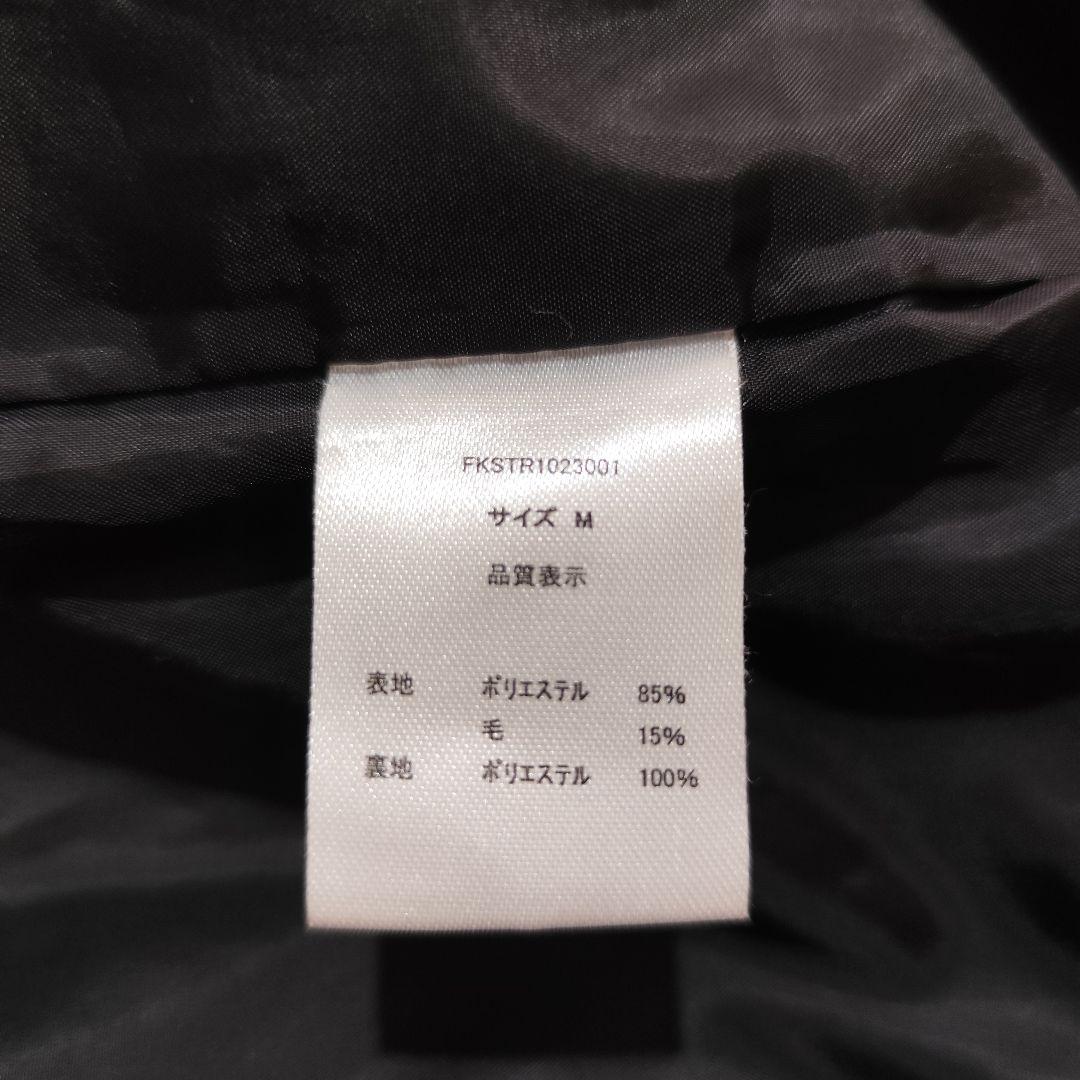 FEKETE ノーカラーウールシャギージャケット ブラック M