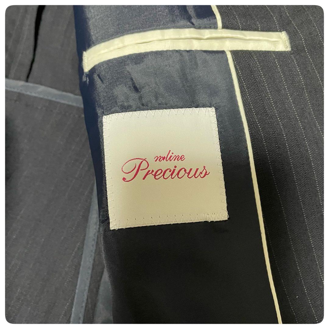 新品タグ付【n♥line 】佐々木希 セットアップ シルク混13〜15ストライプ