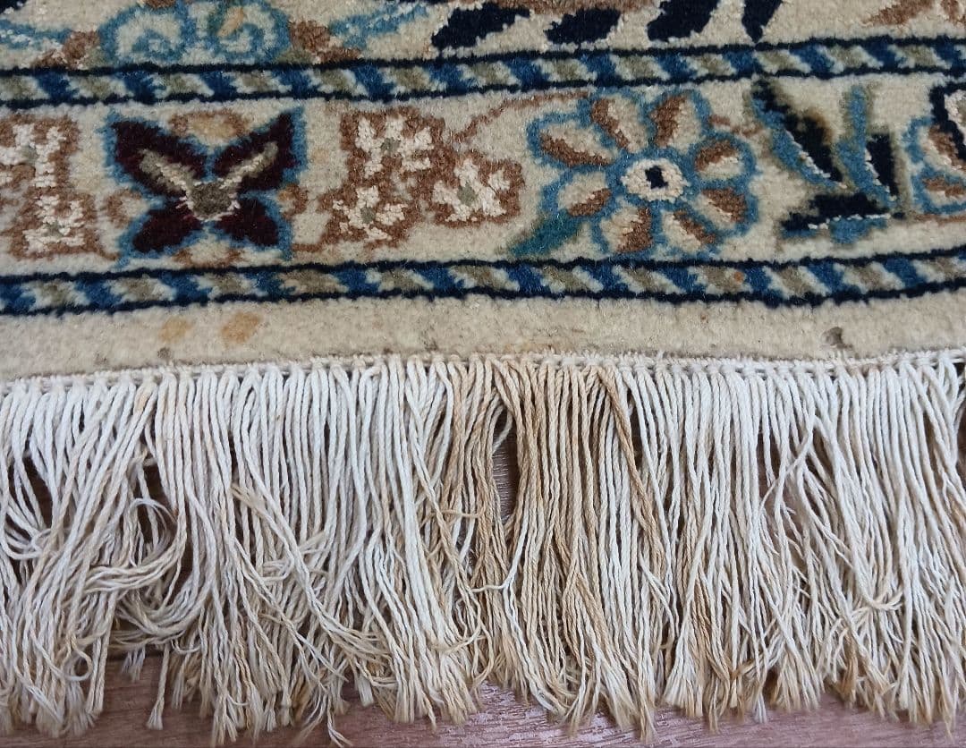 GHR Y2667 高級ペルシャ絨毯 ナイン産 ウール 大判