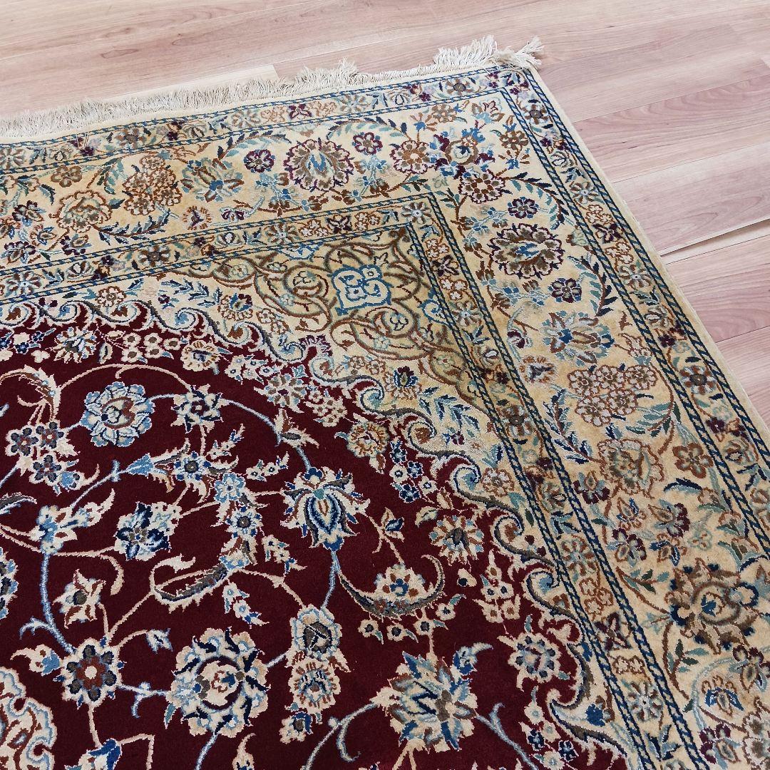 GHR Y2667 高級ペルシャ絨毯 ナイン産 ウール 大判