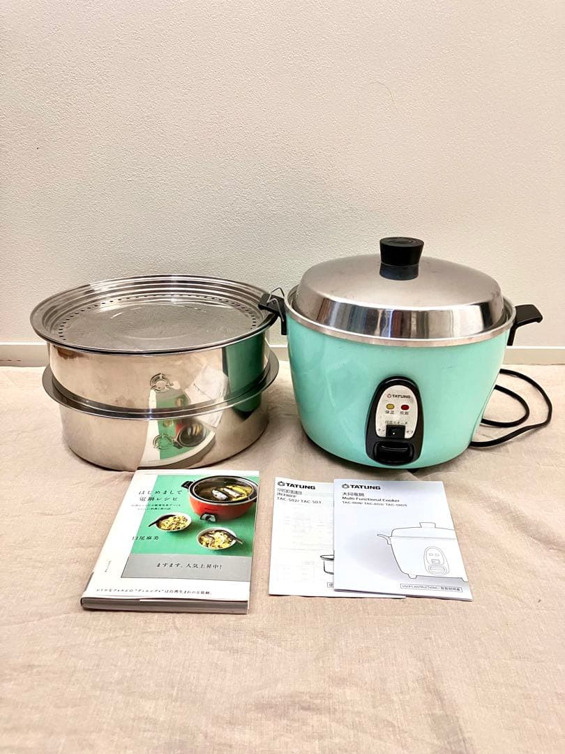 大同電鍋 10合+蒸し器(L)+レシピ本セット