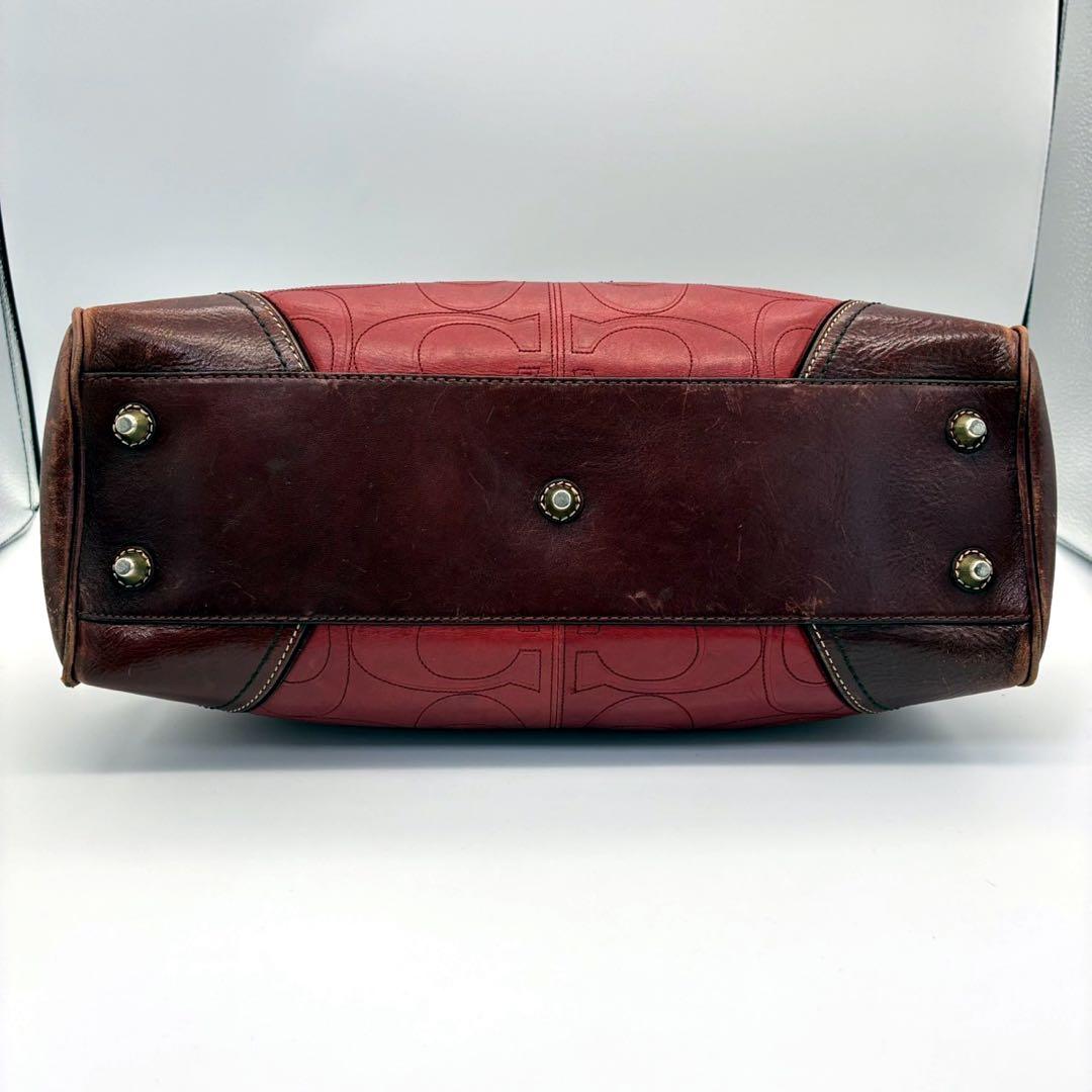 COACH コーチ ハンドバッグ シグネチャー レザー タッセル ゴールド金具