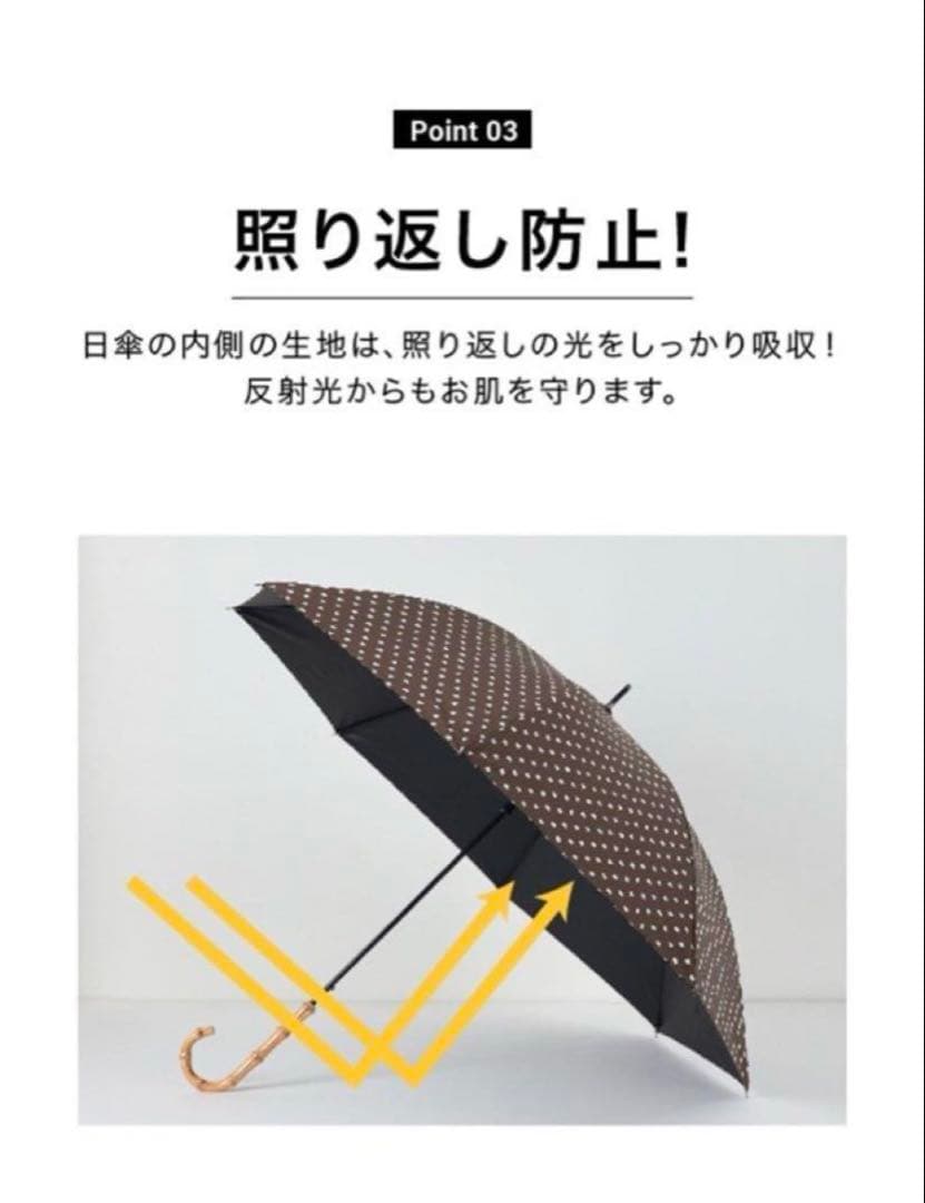 東原亜希25ss FORME 長傘　ドット茶