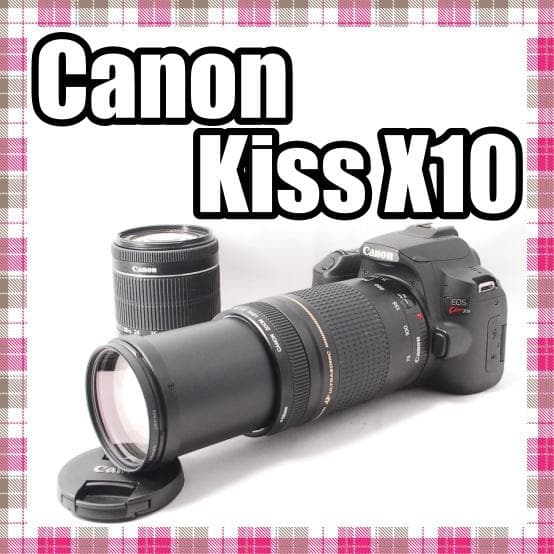 ✨Wi-Fi搭載✨望遠セット✨Canon Kiss X10 ダブルレンズセット