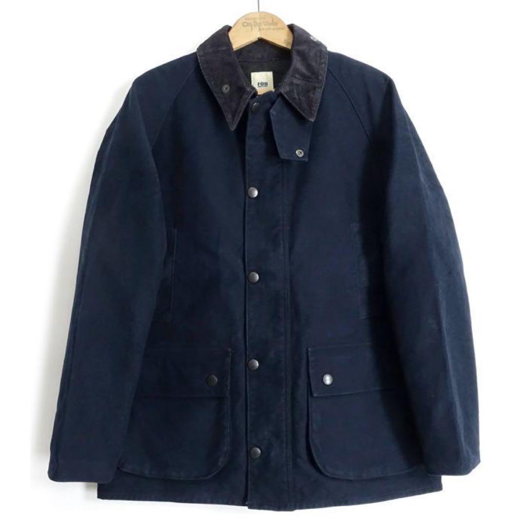 FOB FACTORY ライディングジャケット モールスキン ネイビー