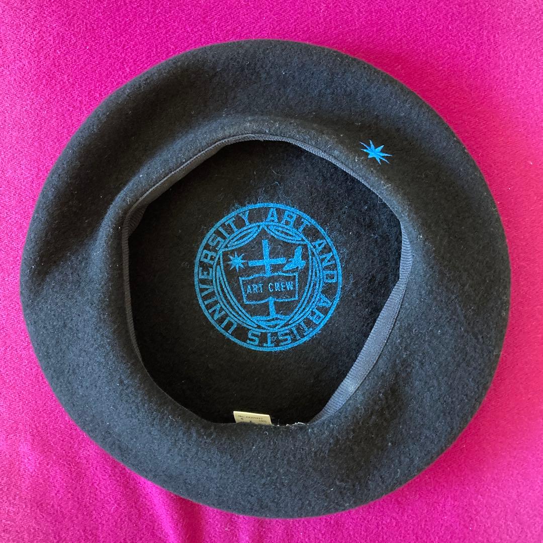 CA4LA x GDC ウール ビッグ ベレー帽 ブラック