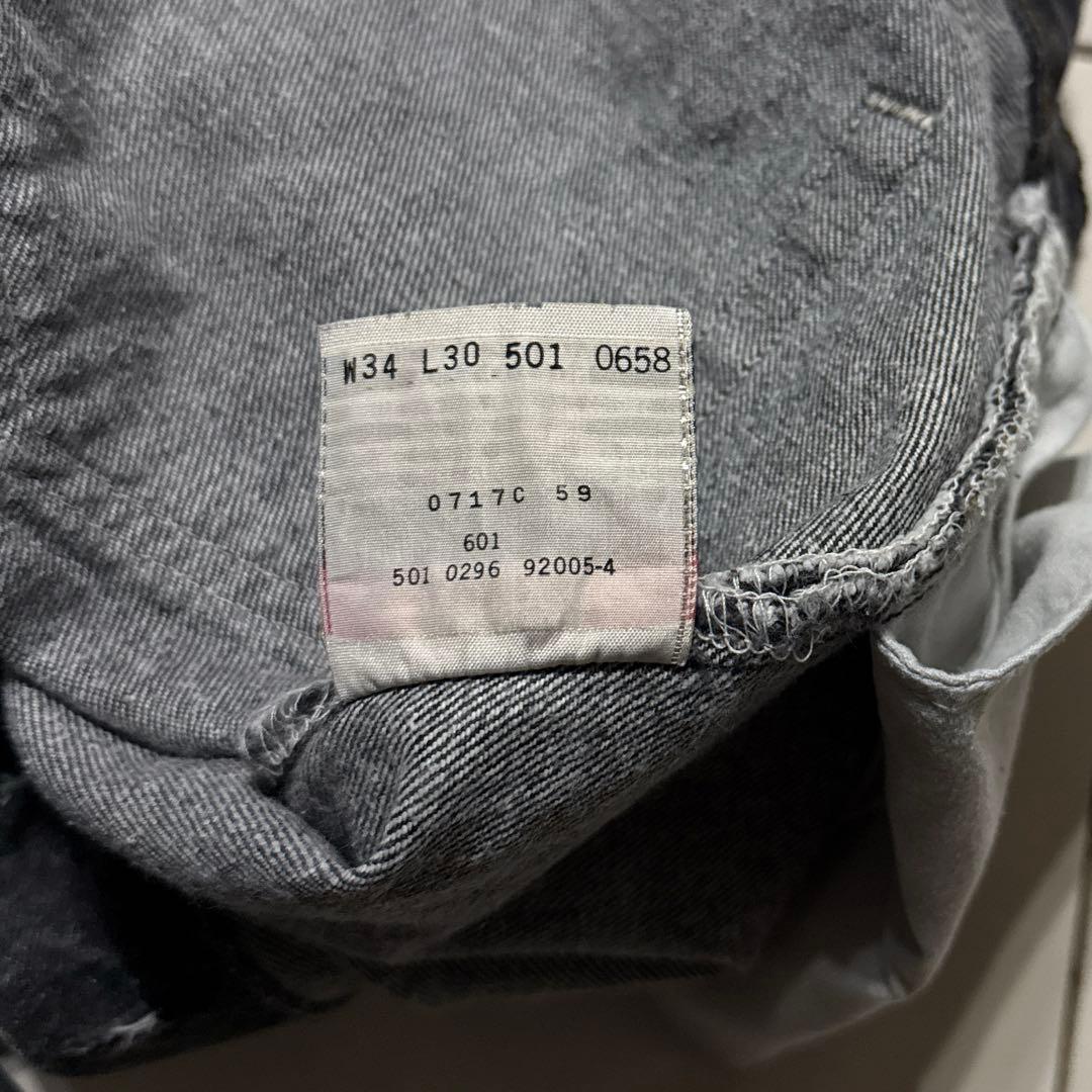 Levi's 501-0658 先染めブラック W34L30 USA製