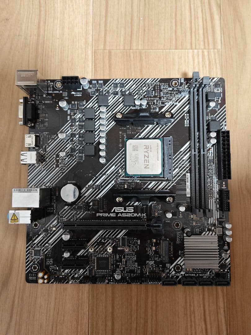 ASUS A520M-K + Ryzen 5 3500 プロセッサ セット