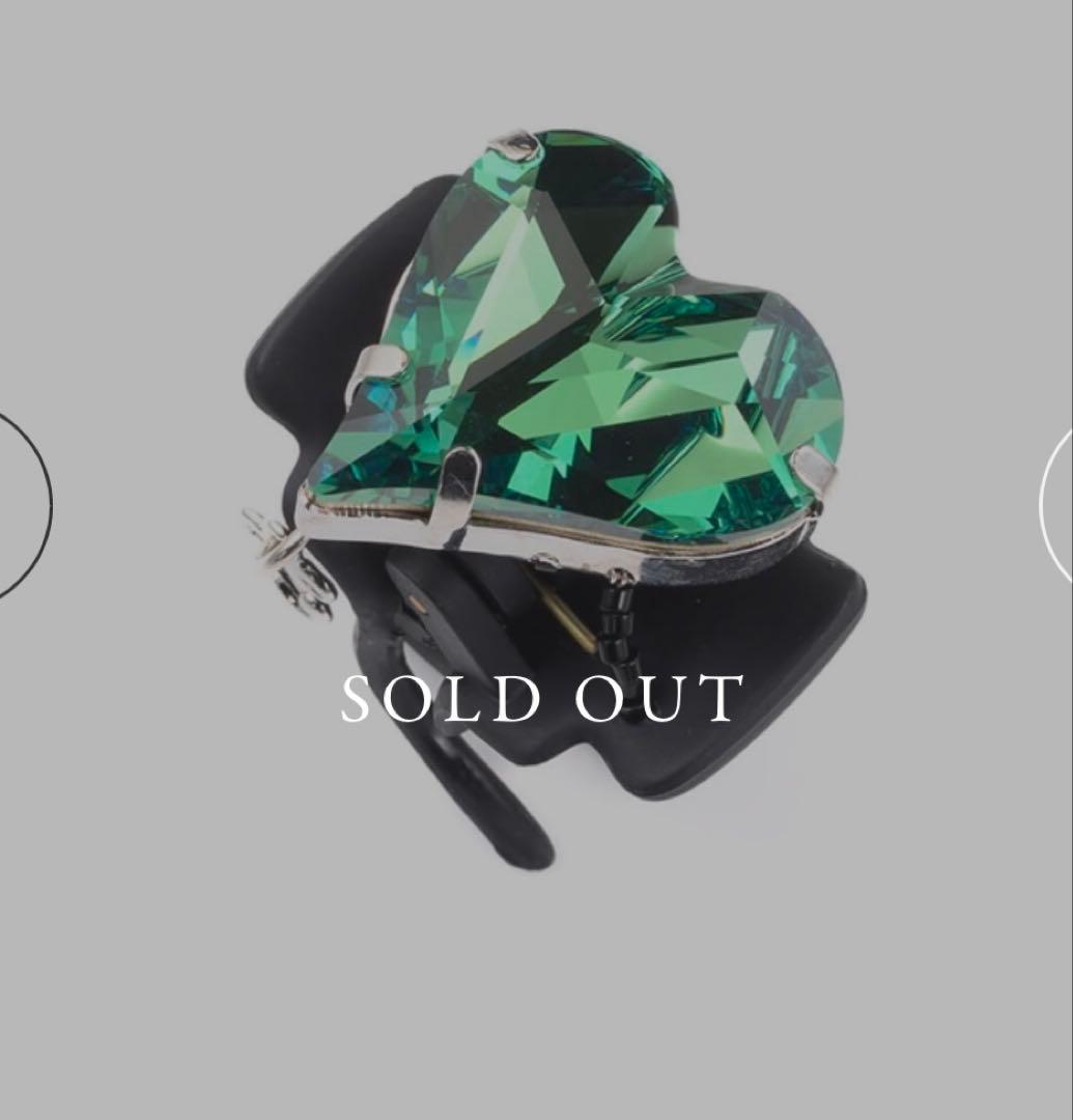 コンプレックスビズ ビッグハート デザートクリップ(グリーン)