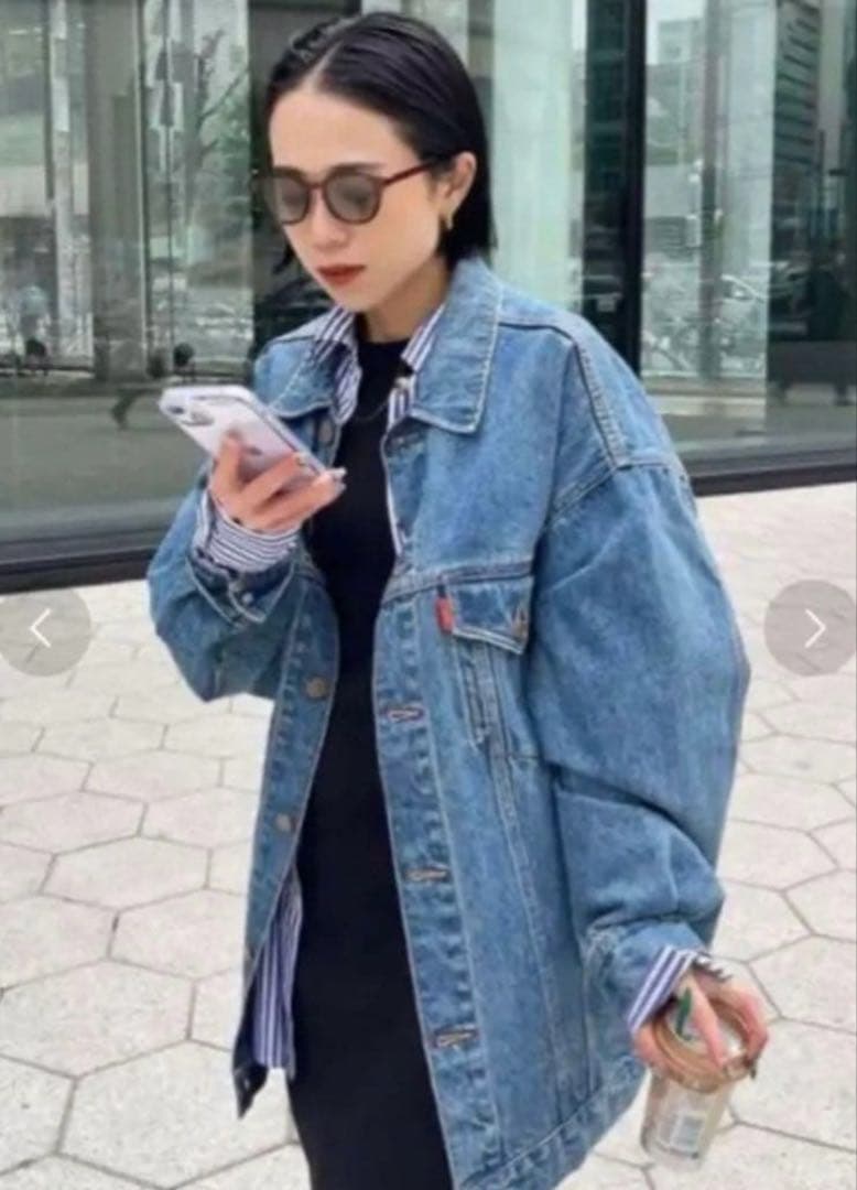 美品【ungrid】アングリッド　ビッグシルエットデニムジャケット　Fsize