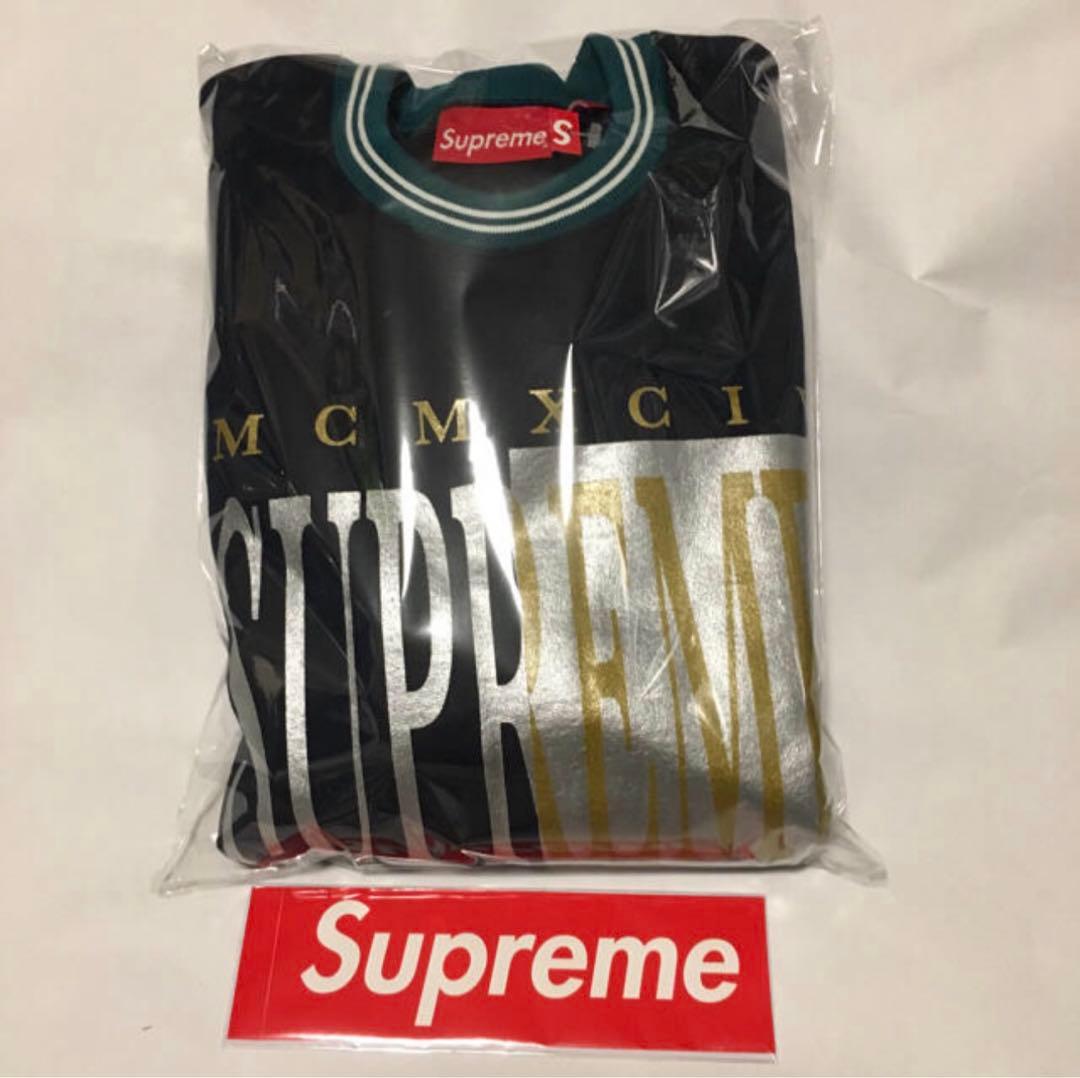 か*う様 シュプリーム17fw Team Crewneck ネイビーM F/W