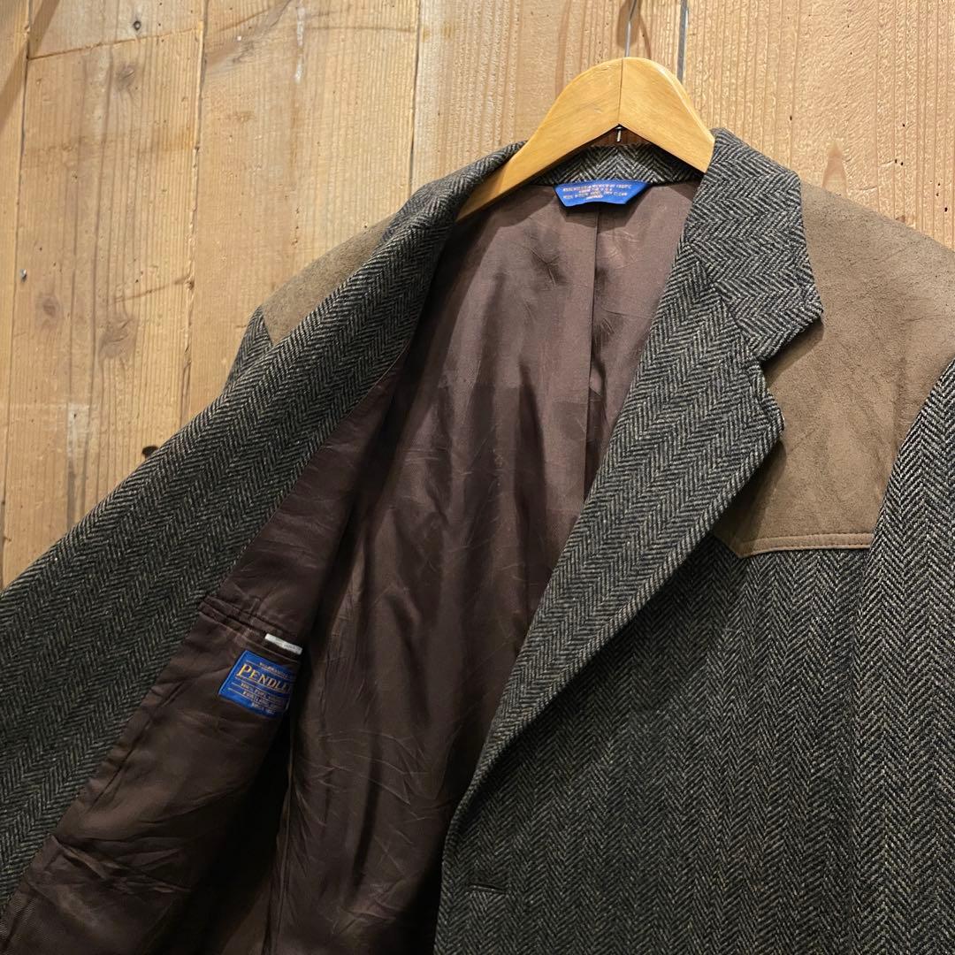 【L】PENDLETON ツイード テーラード ジャケット ペンドルトン ウール