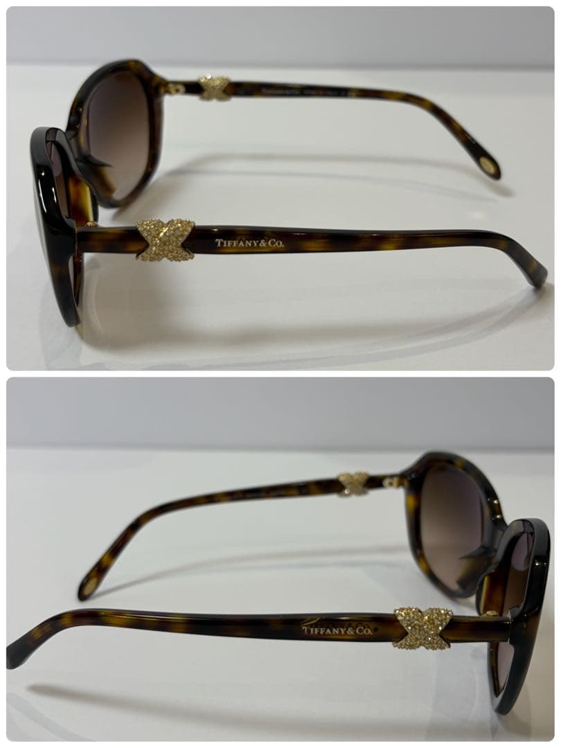 ティファニー TF4108 サングラス クロス スワロフスキーべっ甲 付属品完備