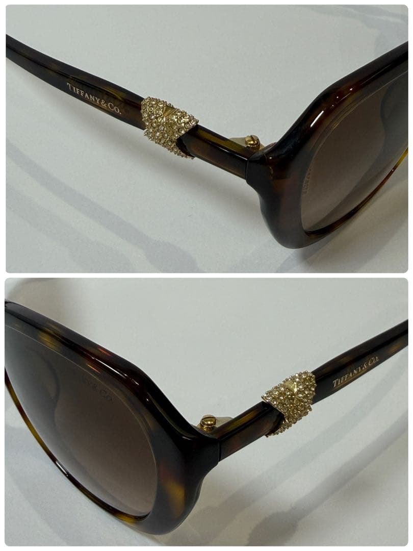 ティファニー TF4108 サングラス クロス スワロフスキーべっ甲 付属品完備