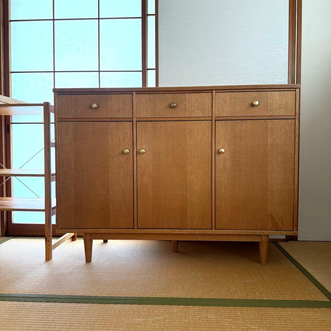 モモナチュラル　サイドボード　カップボード