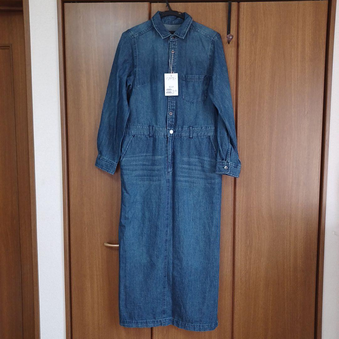 ロングデニムワンピース