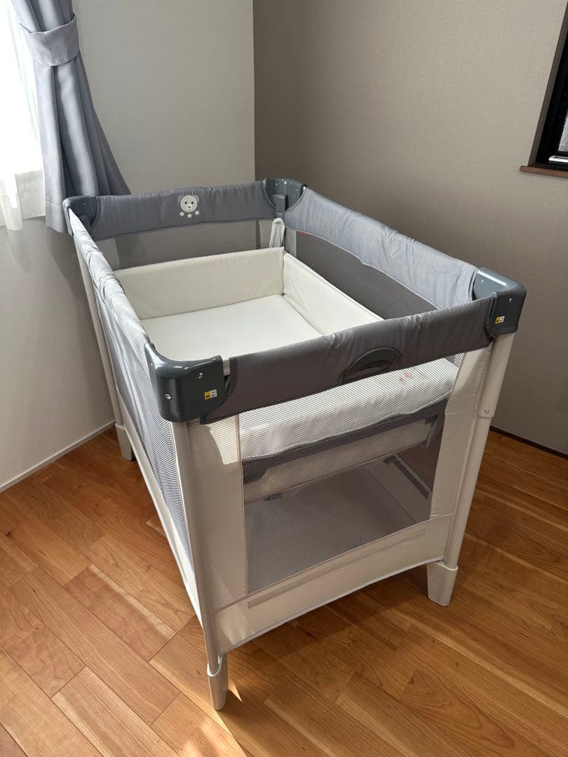 ココネルエアーAB アップリカ　ベビーベッド　グレーベアー　くま