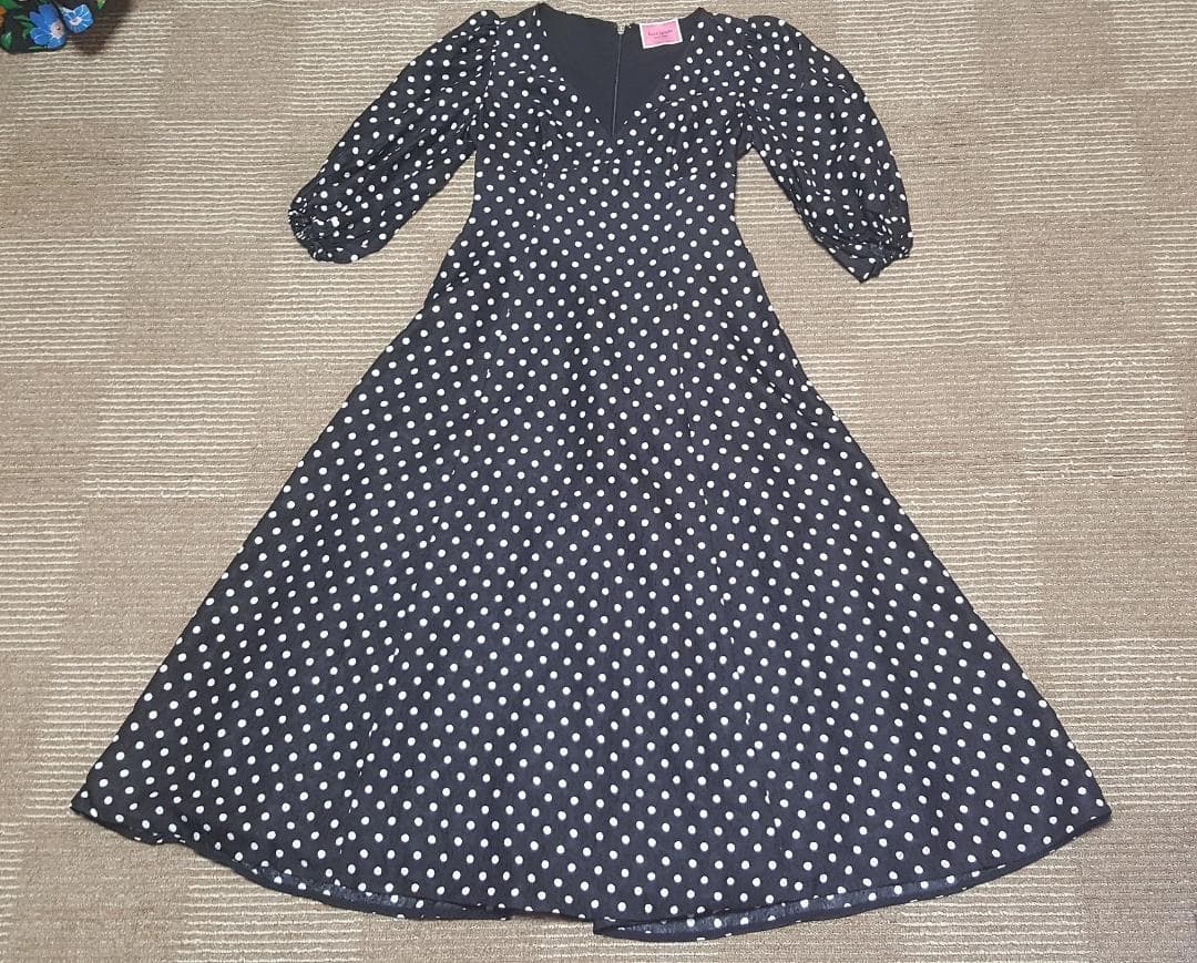 新品送料無料6号ケイトスペードニューヨークハーモニー ドットクロークドレス水玉