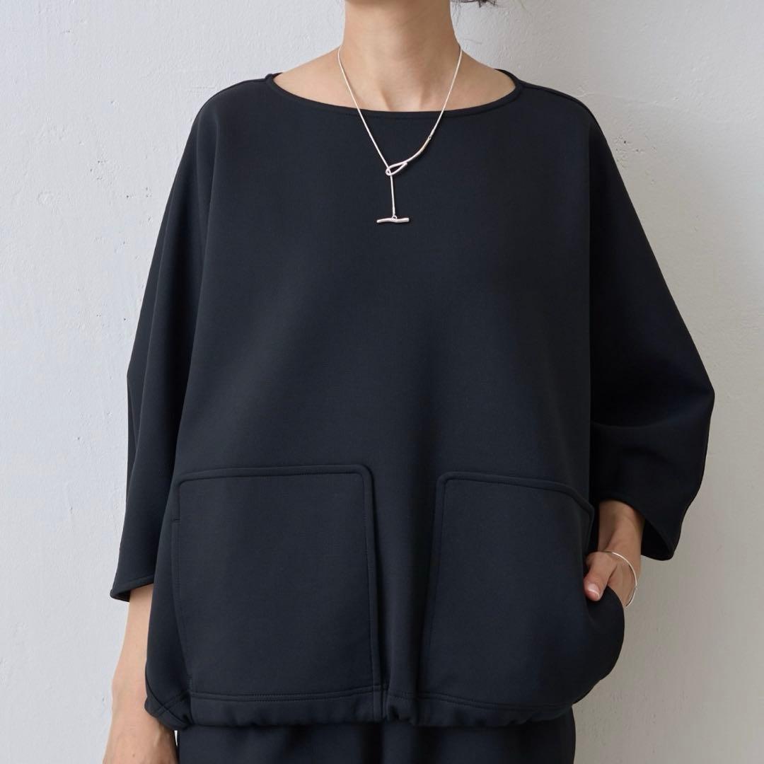 ビアズリー★リップルダンボールプルオーバー　トップス　ブラック　FREE