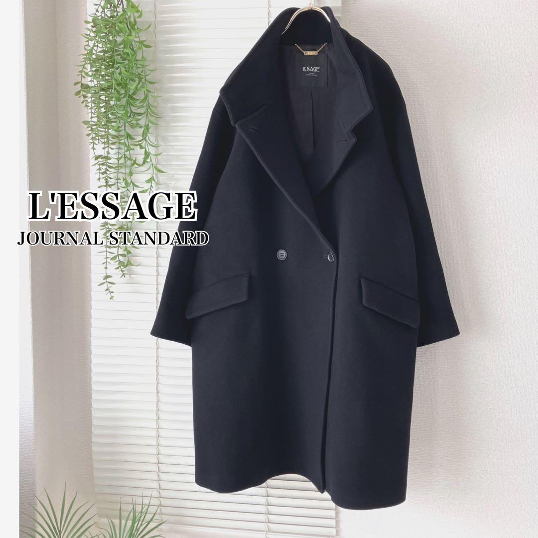 【2023AW】L'ESSAGE MANTECOトップビーバースタンドコート 黒