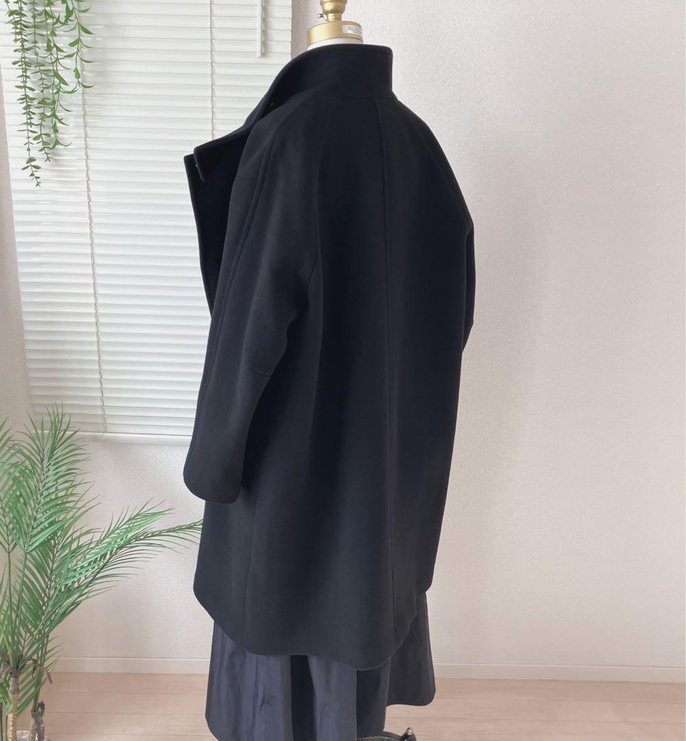 【2023AW】L'ESSAGE MANTECOトップビーバースタンドコート 黒