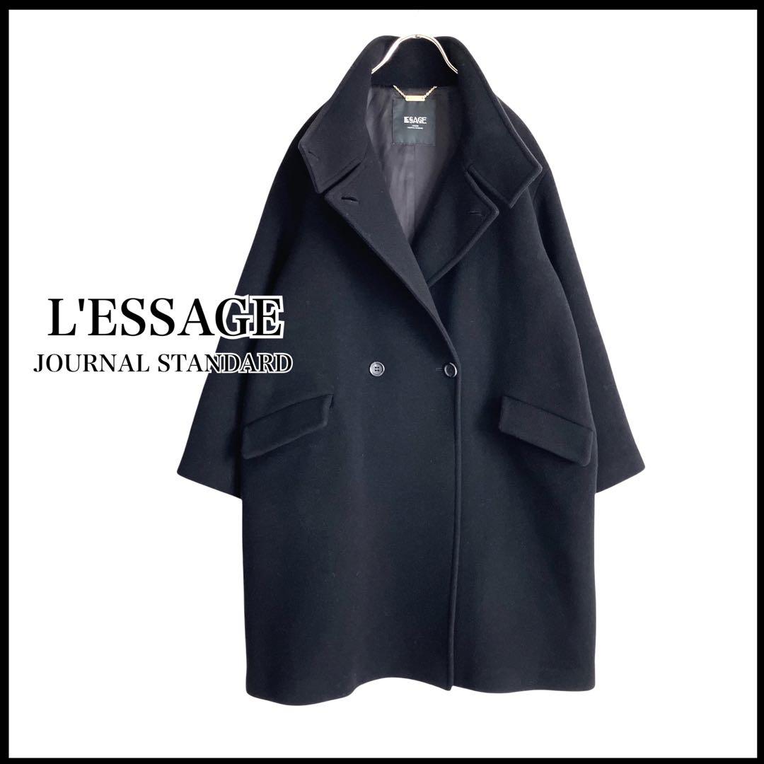 【2023AW】L'ESSAGE MANTECOトップビーバースタンドコート 黒