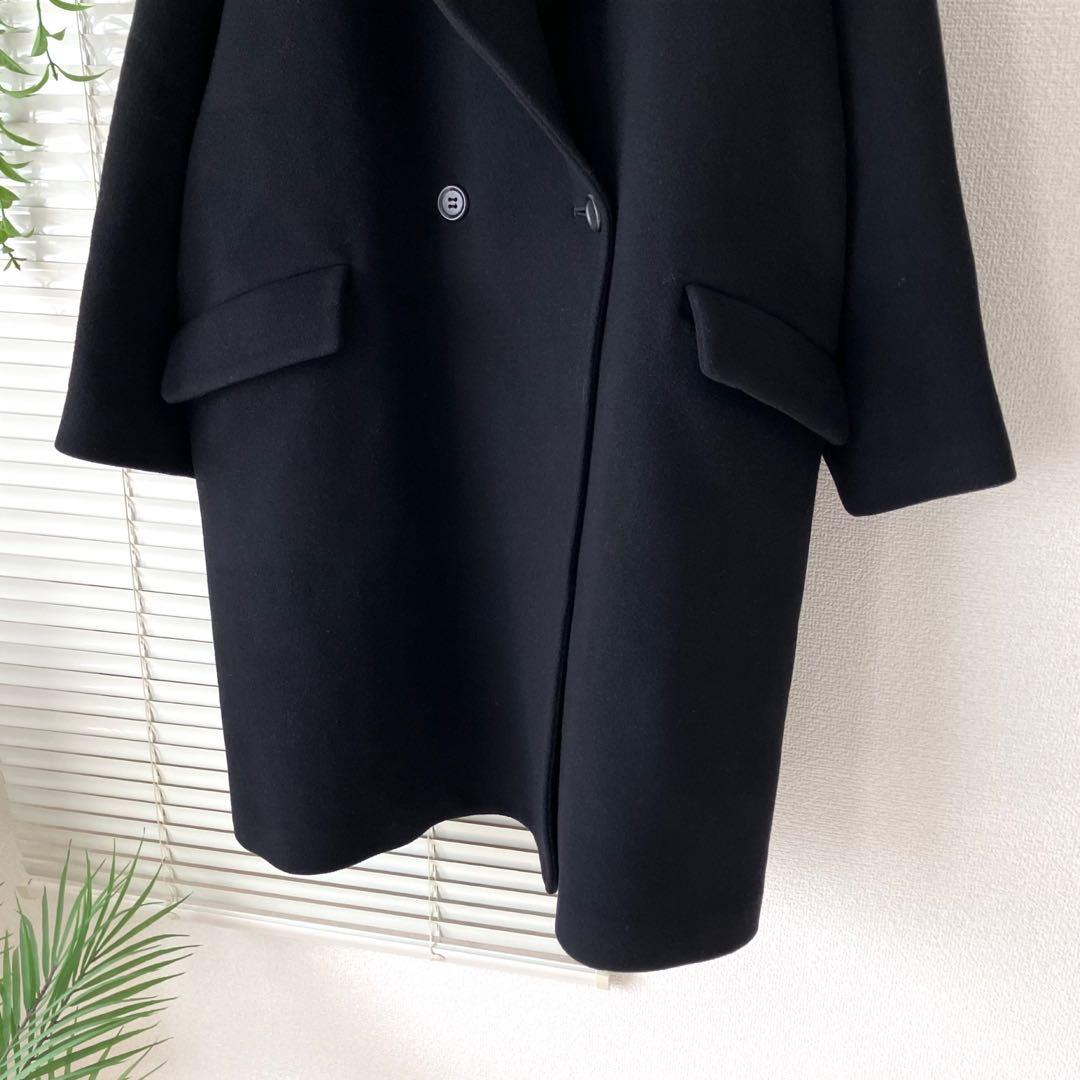 【2023AW】L'ESSAGE MANTECOトップビーバースタンドコート 黒