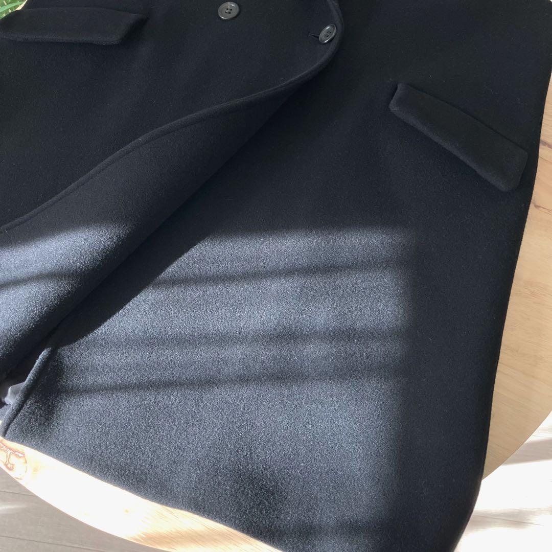 【2023AW】L'ESSAGE MANTECOトップビーバースタンドコート 黒