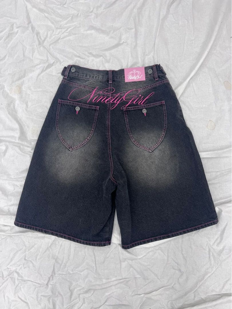 パンツ 9090 Ninety Girl Logo Buggy Jorts