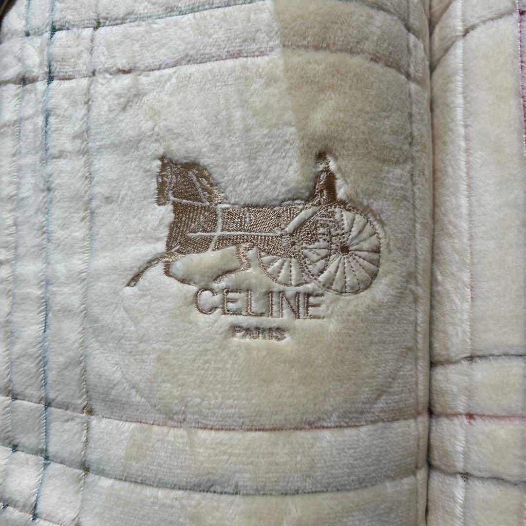 CELINE シルキータッチの高級シール織り綿毛布 2枚難ありお手入れブラシ付き