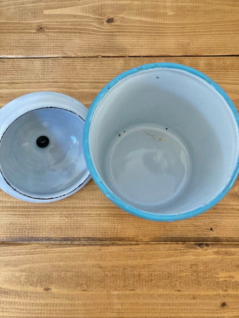 アンティーク　BB社　ホーローキャニスター