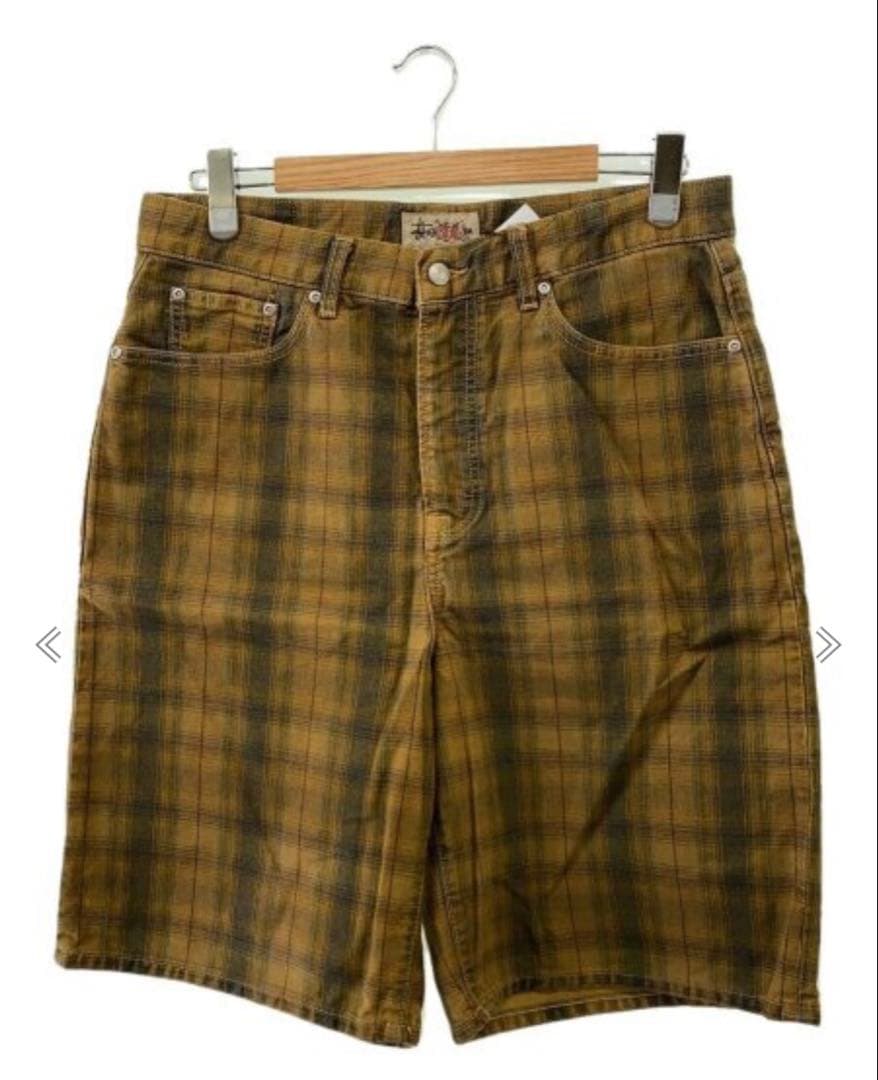 <値下げ>STUSSY BIG OL' SHORT CANVAS PLAID
