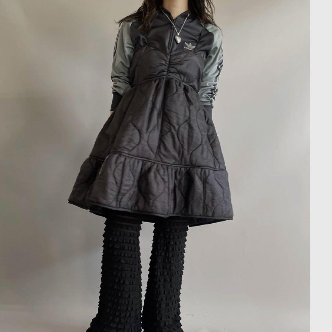 森　古着　リメイク　ミリタリーキャミチュニック　黒