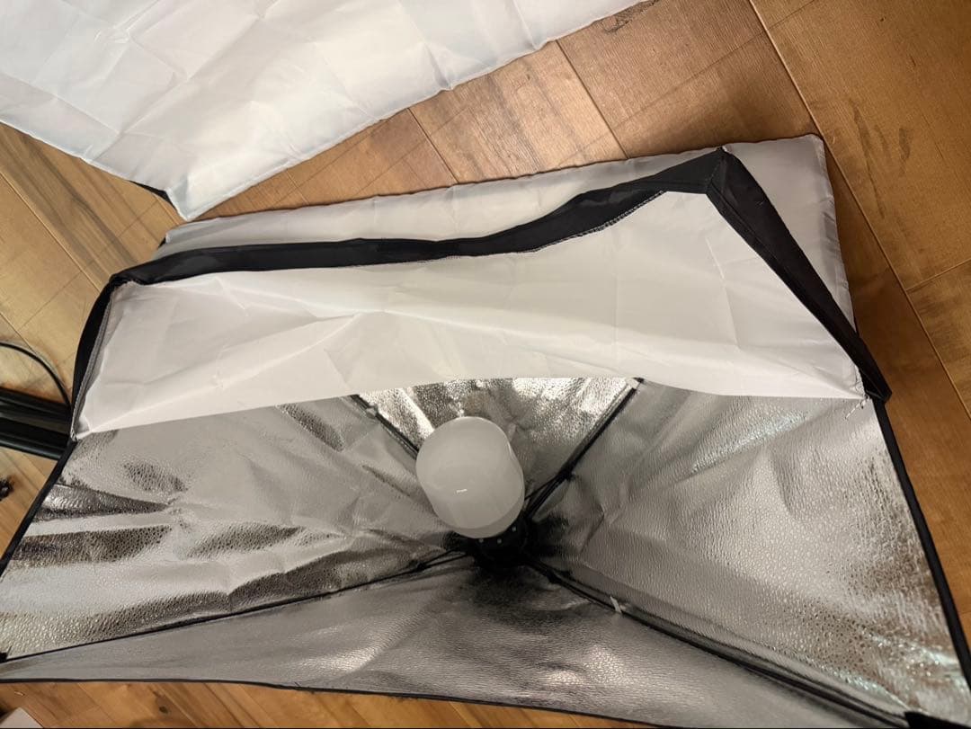 撮影セット一式（ライトボックス／回転台／ソフトボックス2灯／三脚）まとめ売り