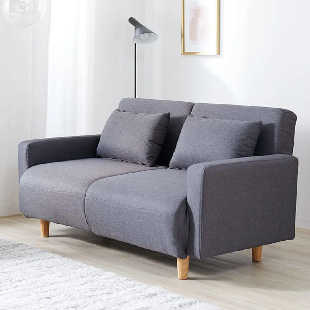 値下げ中　[幅146] ソファベッド　リクライニングソファ　LOWYA