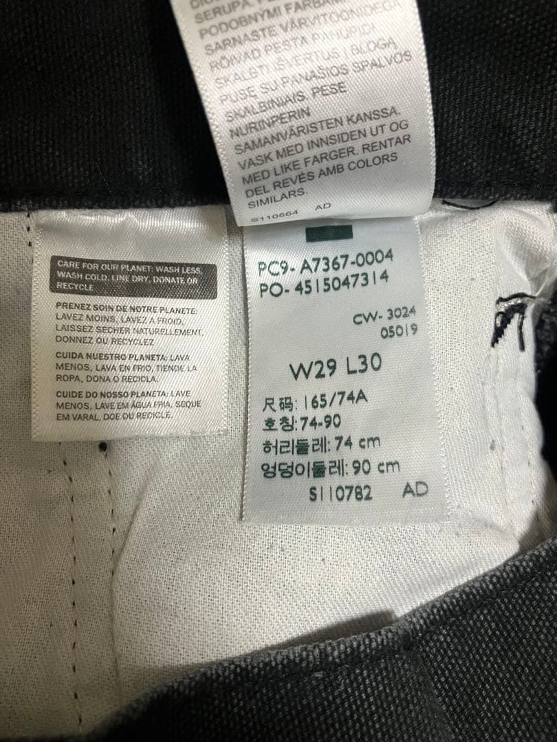 Levi’s 568 work wear 墨黒　ダブルニー　w29 l30