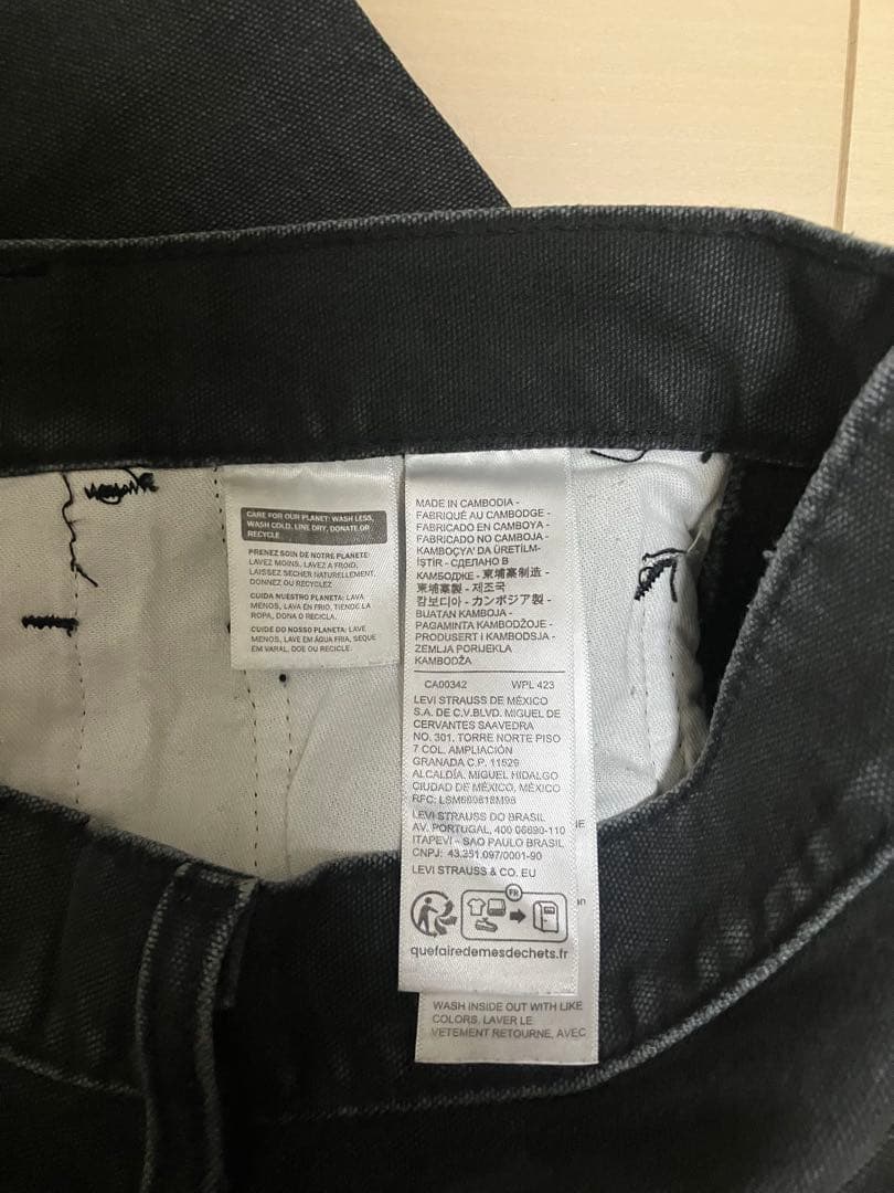 Levi’s 568 work wear 墨黒　ダブルニー　w29 l30