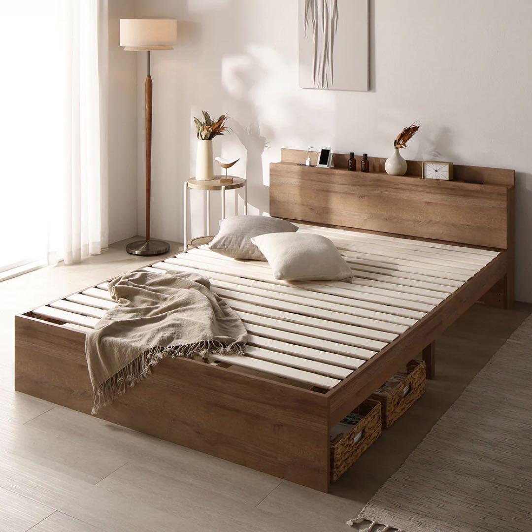 ⭐︎美品⭐︎コンセント棚付き 高さ調整すのこベッド 『Asteria アステリア』