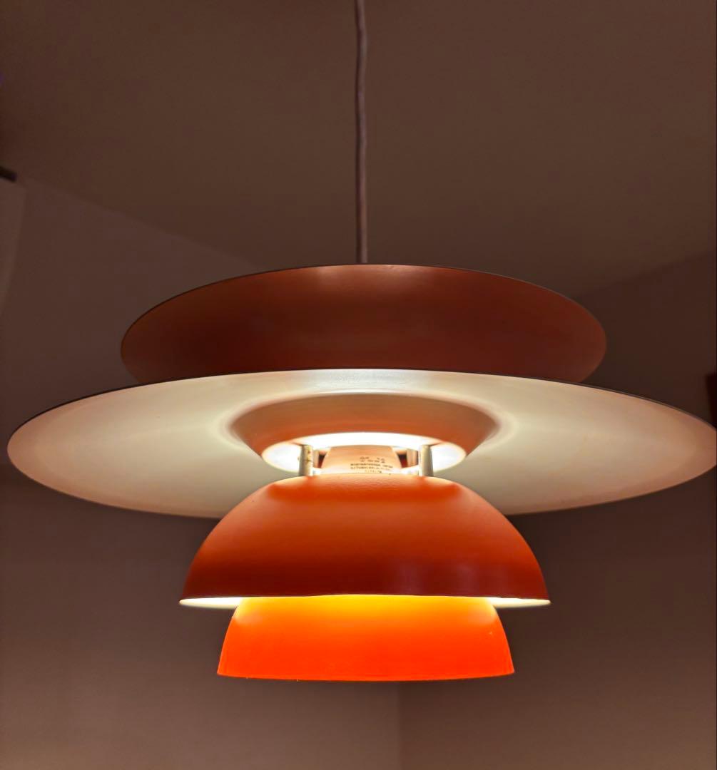 長澤ライティング ペンダントライト1K-W60 オレンジ 北欧モダン