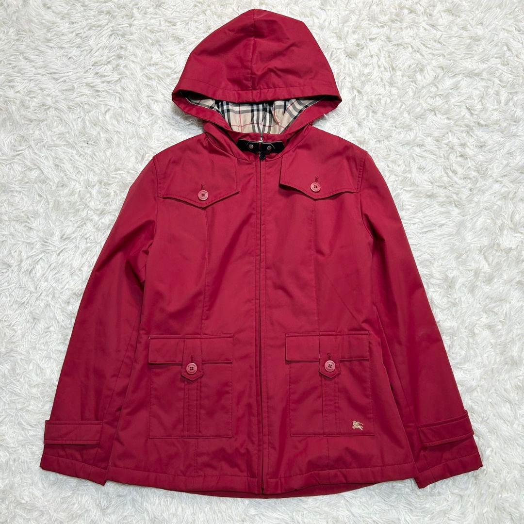 【美品】バーバリー ロンドン ジャケット ノバチェック レッド 160サイズ