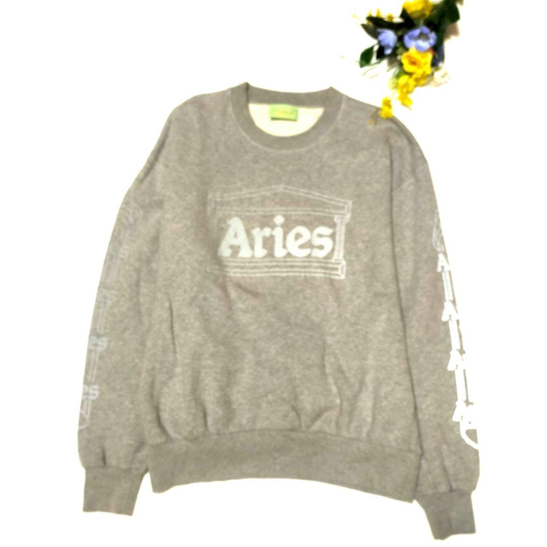 Aries スウェット　グレー ロゴプリント トレーナー　大きめ