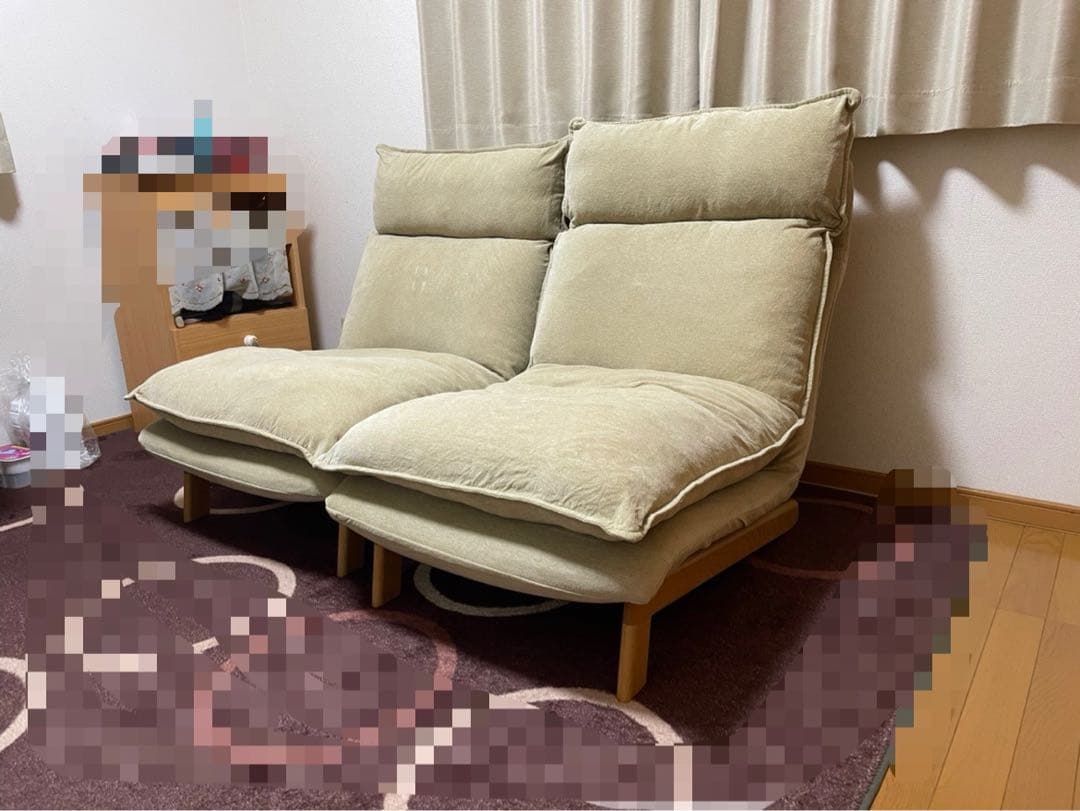 無印良品　ハイバックリクライニングソファ 二台セット（オットマン別売であり）