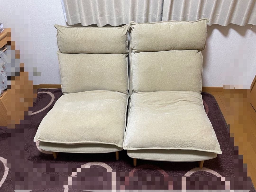 無印良品　ハイバックリクライニングソファ 二台セット（オットマン別売であり）