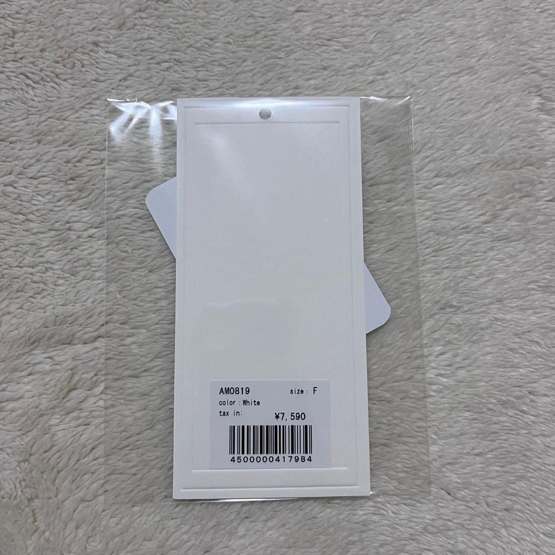 トップス andmary Luna logo tops white