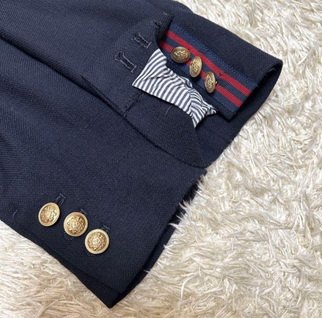 未使用級✨ANAYI ウールオックスダブルジャケット　紺ブレ　金ボタン　現行