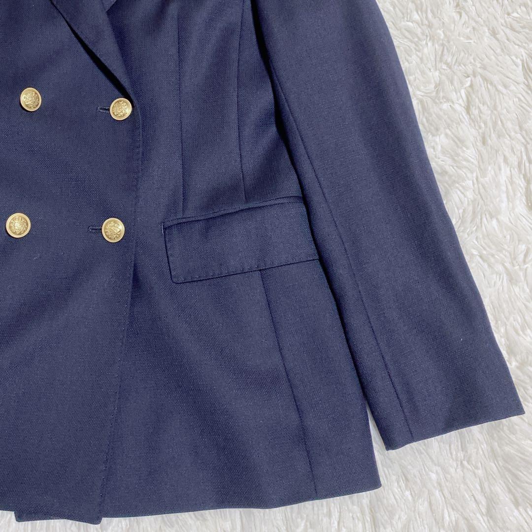 未使用級✨ANAYI ウールオックスダブルジャケット　紺ブレ　金ボタン　現行