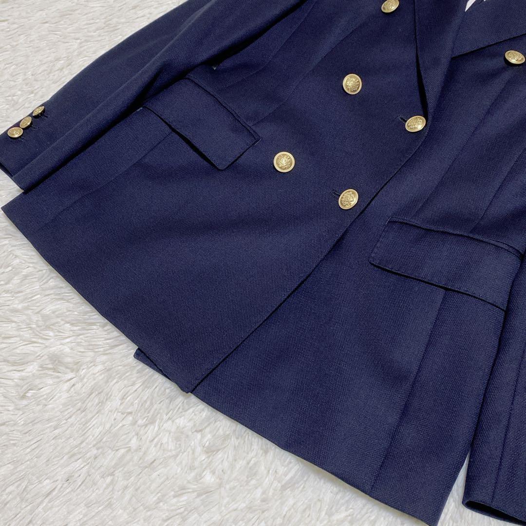 未使用級✨ANAYI ウールオックスダブルジャケット　紺ブレ　金ボタン　現行