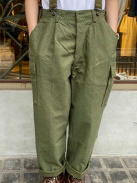 ナイジェルケーボン ジャーマンアーミーサスペンダーパンツ 36