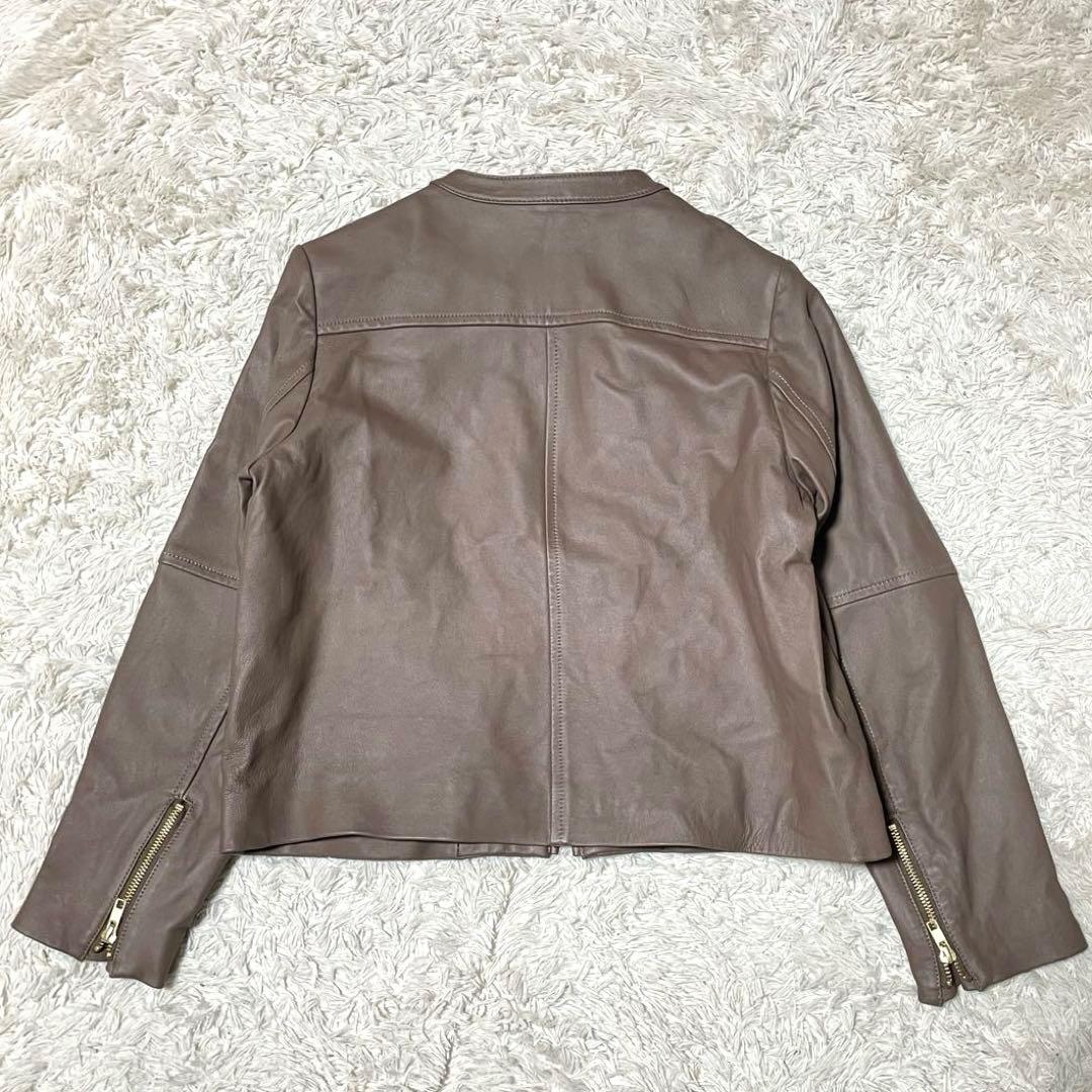 美品 INED 定価8.3万 現行 ラムレザー ジャケット ジップアップブルゾン