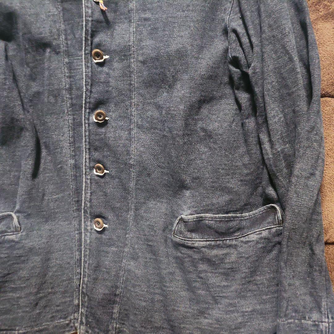 45RPM インディゴブルー　スウェット生地ジャケット　4 XL